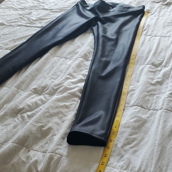 Super High Waisted Faux Leather Leggings - Picture 7 of 9